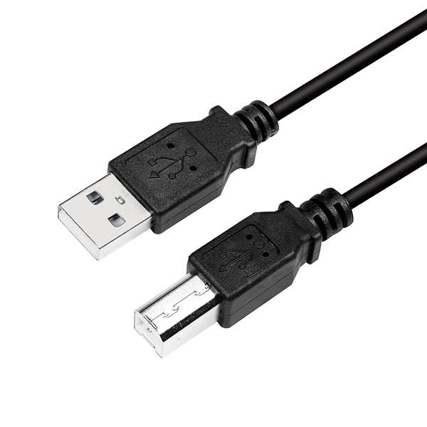 Naar omschrijving van CU0007B - USB cable USB 2.0 a to b 2x male, black, 2m
