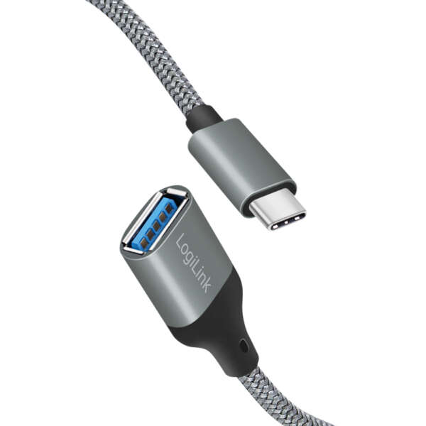 Naar omschrijving van CU0106 - USB 3.2 Gen1 Type-C adapter, C/M to USB-A/F,5 Gbps,15W,OTG,Alu,dark grey, 0.15 m