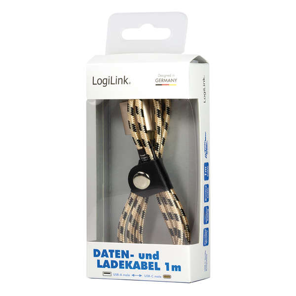 Naar omschrijving van CU0135 - Sync & charging cable, USB 2.0 AM to USB-C male, 2m