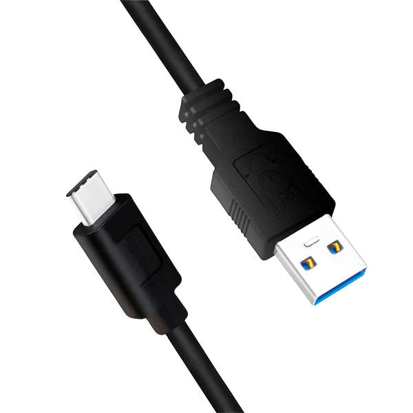 Naar omschrijving van CU0170 - USB 3.2 Gen1x1 cable, USB-A male to USB-C male, black, 2m