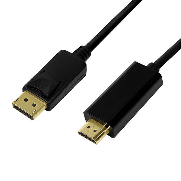 Naar omschrijving van CV0129 - DisplayPort cable DP M to HDMI A M, 4K 30 Hz black 5 m