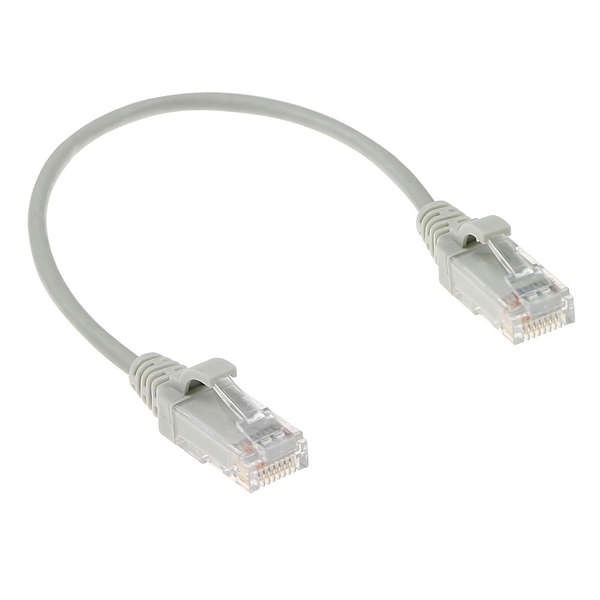 Naar omschrijving van DC9002 - ACT Grijs LSZH U/UTP CAT6 slimline patchkabel snagless 2m