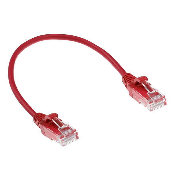 Naar omschrijving van DC9505 - ACT Rood LSZH U/UTP CAT6 slimline patchkabel snagless 5m