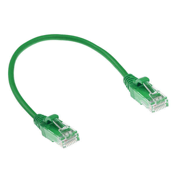 Naar omschrijving van DC9752 - ACT Groen LSZH U/UTP CAT6 slimline patchkabel snagless 0,25m