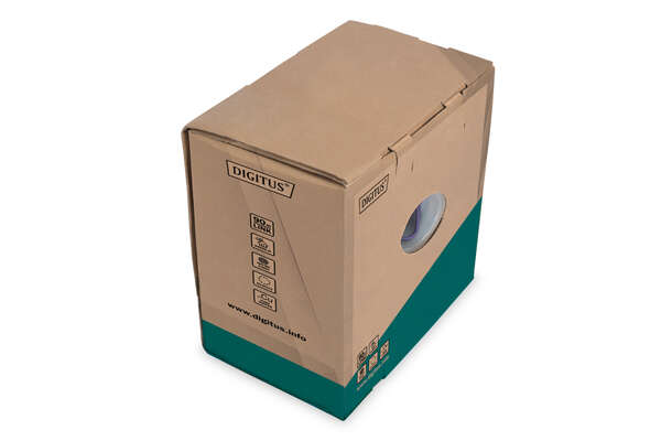 Naar omschrijving van DK-1614-VH-305 - CAT 6 U-UTP installation cable, 250 MHz AWG 23/1, Dca, 305 m, Easy Pull Box, SX, Purple