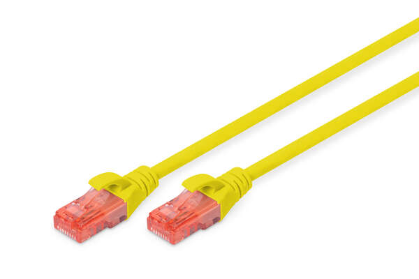 Naar omschrijving van DK-1617-005-Y - CAT 6 U-UTP patch cord, Cu, LSZH AWG 26/7, length 0.50 m, color yellow