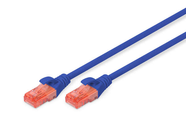 Naar omschrijving van DK-1617-100-B - CAT 6 U-UTP patch cord, Cu, LSZH AWG 26/7, length 10 m, color blue