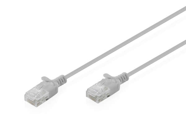 Naar omschrijving van DK-1618-003S - CAT 6 U-UTP slim patch cord, Cu, LSZH AWG 32/7, length 0.3 m, Gray