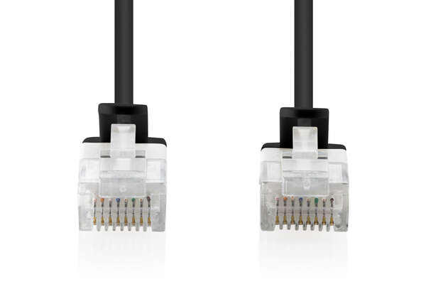 Naar omschrijving van DK-1618-020S-BL - CAT 6 U-UTP slim patch cord, Cu, LSZH AWG 32/7, length 2 m, Black