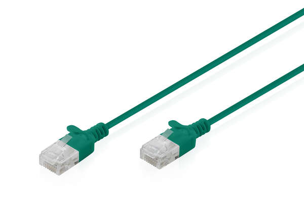 Naar omschrijving van DK-1618-005S-G - CAT 6 U-UTP slim patch cord, Cu, LSZH AWG 32/7, length 0.5 m, Green