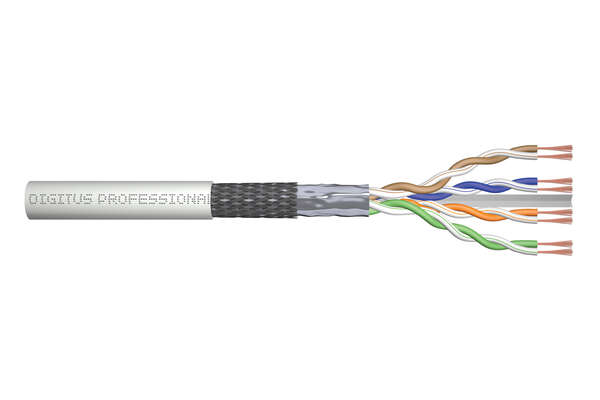 Naar omschrijving van DK-1633-P-1 - CAT 6 SF-UTP patch cable, raw 100 m, paper box, AWG 26/7, LSZH, sx, grey