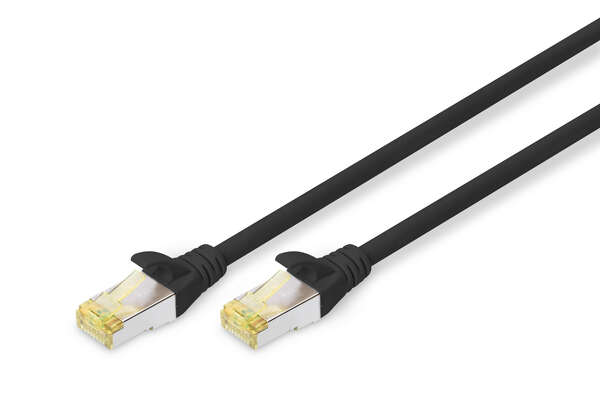 Naar omschrijving van DK-1644-A-005-BL - CAT 6A S-FTP patch cord, Cu, LSZH AWG 26/7, length 0.5 m, color black