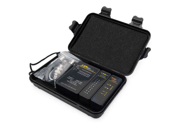 Naar omschrijving van DN-14001-1 - Cable tester, network, RJ45, BNC main device, remote unit, PoE tester, with case