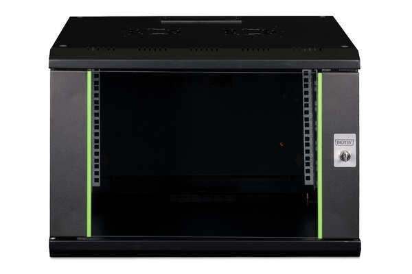 Naar omschrijving van DN-19-07U-6-6-SW - 7U wall mounting cabinet, Unique 420x600x600 mm, color black (RAL 9005)