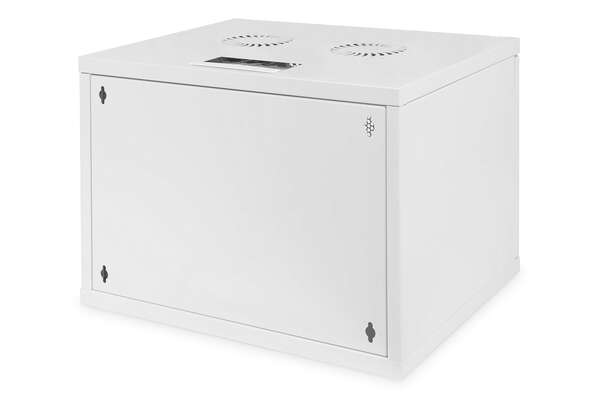 Naar omschrijving van DN-19-07U-S-PD - 7U wall mounting cabinet, SOHO, unmounted 370x540x400 mm, perforated front door, grey