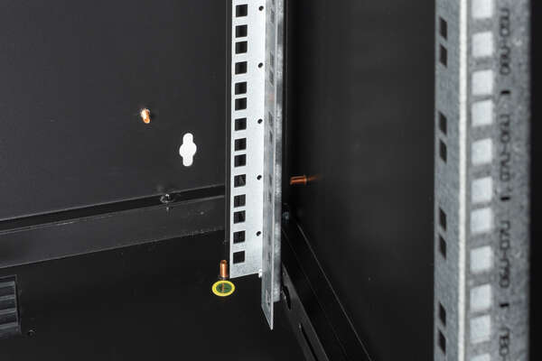 Naar omschrijving van DN-19-12U-6-6-SW - 12U wall mounting cabinet, Unique 643x600x600 mm, color black (RAL 9005)