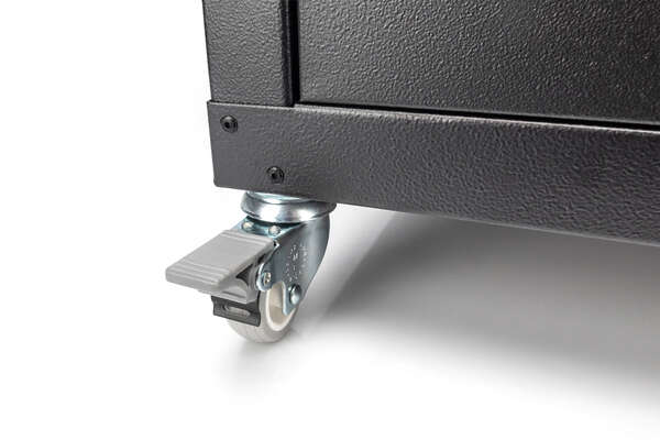 Naar omschrijving van DN-19-CASTOR-WM - Castors for standard wall mounting cabinets Unique set with 4 pieces, 2 pieces with brake system