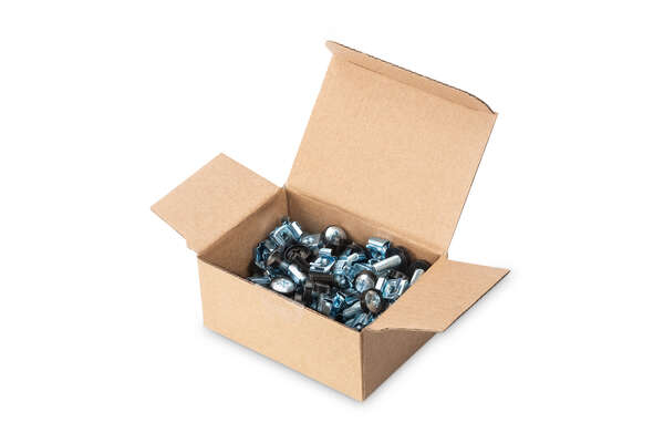 Naar omschrijving van DN-19-SET-S - M6 installation screw set, 50 pieces 50x silver screws, cage nuts and washers