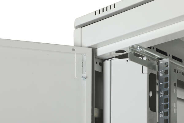 Naar omschrijving van DN-31121 - 42U network cabinet, Unique, 2053x800x800 mm double steel front door, grey