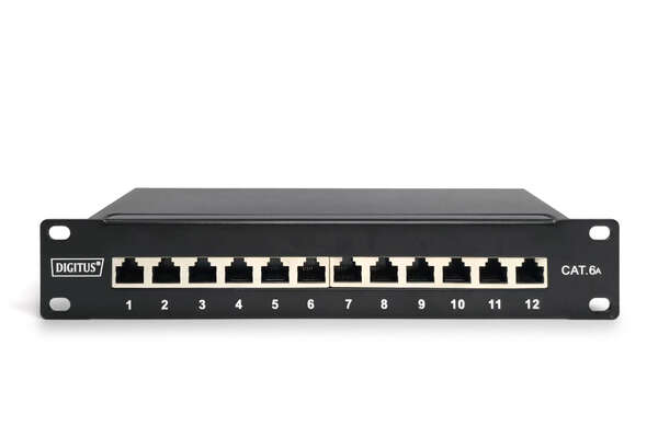 Naar omschrijving van DN-91612S-EA - CAT6A Patch Panel shielded,12-Port , 1U, 10