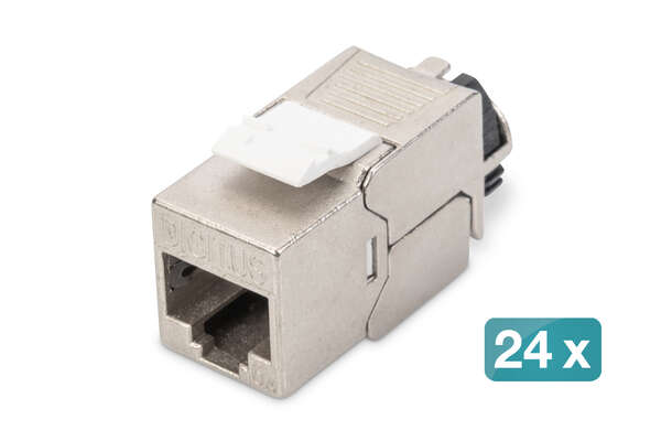 Naar omschrijving van DN-93617-24 - CAT 6A Keystone Jack, shielded tool free connec., set 24 pcs