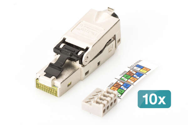 Naar omschrijving van DN-93631-10 - CAT 6A Field Termination Plug, STP, dust cap, TIA 568-A,B,Profinet, 10 pcs.