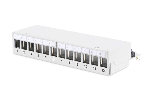 Naar omschrijving van DN-93706 - Modular Desktop Patch Panel, shielded 12-port, light grey