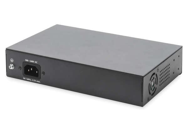 Naar omschrijving van DN-95140 - 8 Port Gigabit Switch 8xRJ45 (6xPoE)+ 2G SFP 180W Support 802.3 af/at/bt standard