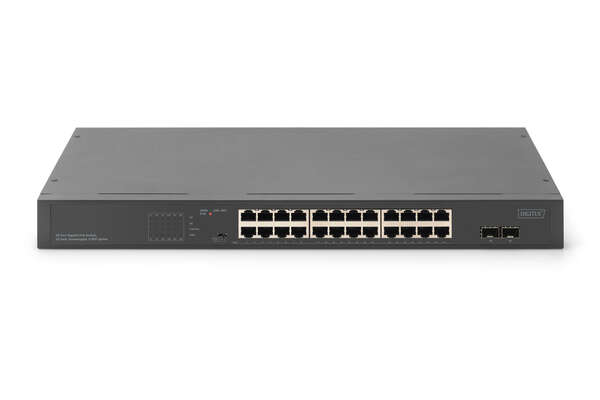 Naar omschrijving van DN-95348-2 - 24-Port Gigabit + 2-Port Gigabit SFP Unmanaged PoE Switch
