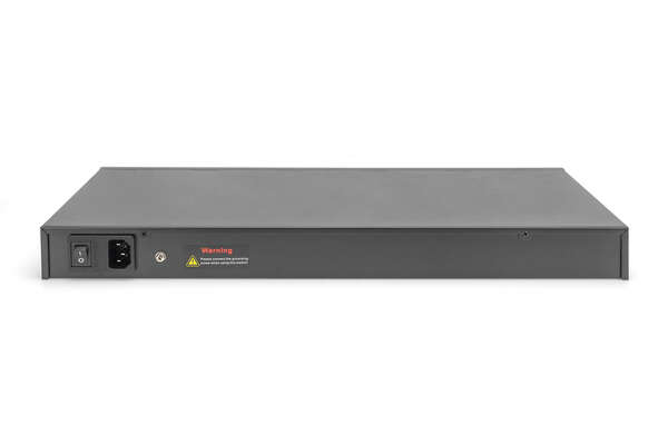 Naar omschrijving van DN-95359 - DIGITUS 24-Port Gigabit PoE Networkswitch, 19 inch, L2 managed, 2 SFP Ports