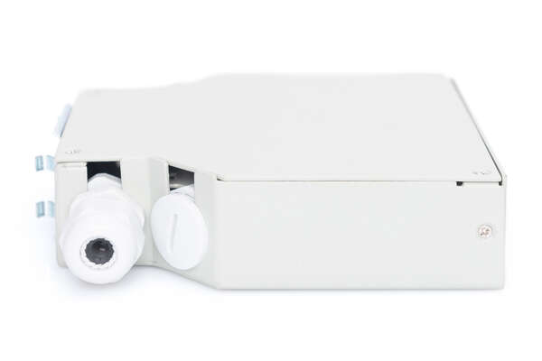 Naar omschrijving van DN-96891 - Din Rail Splice Box for 8 LC/DX couplers, Color grey