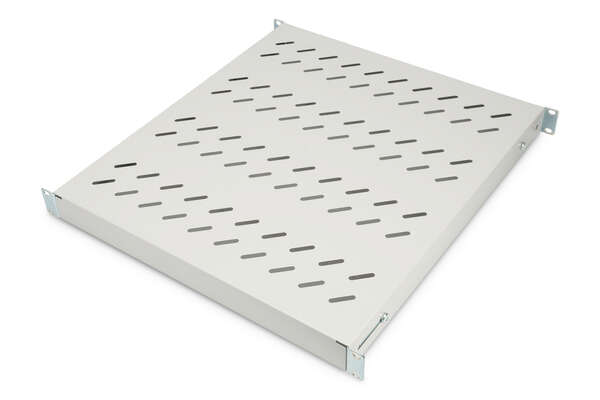 Naar omschrijving van DN-97646 - 1U fixed shelf for 800 mm depth racks 43x484x508 mm, adjust. up to 700 mm depth, grey