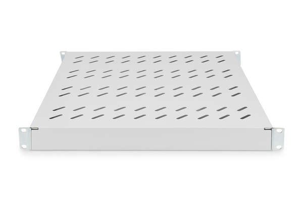 Naar omschrijving van DN-97646 - 1U fixed shelf for 800 mm depth racks 43x484x508 mm, adjust. up to 700 mm depth, grey