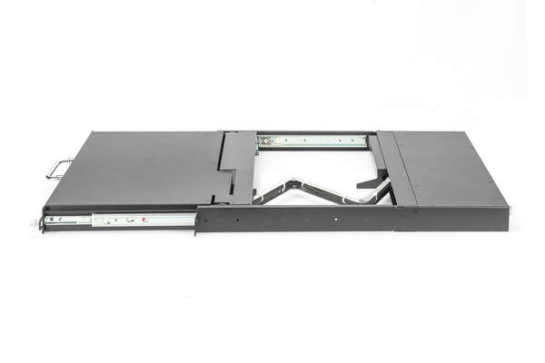 Naar omschrijving van DS-72220-2US - Modularized HD LCD TFT console,8 Port VGA with 8-port VGA KVM,US keyboard, RAL 9005 black