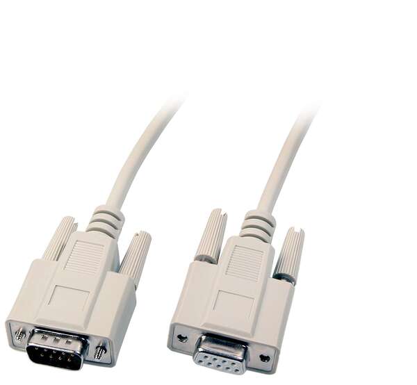 Naar omschrijving van EK131-3 - Seriële kabel, gegoten, DB9M/V, 1:1, 3m, beige