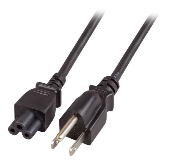 Naar omschrijving van EK497-1-8 - Power Cable USA/NEMA 5-15P - C5 180°, AWG18, black