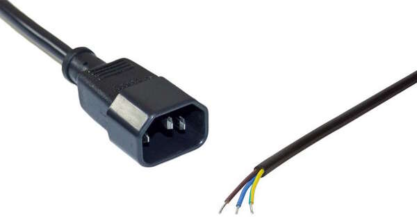 Naar omschrijving van EK503-OE - 230V kabel 1mm2 5m C14 - open eind