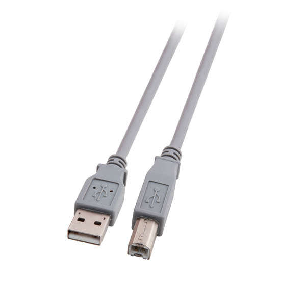 Naar omschrijving van ELM201001050 - USB2.0 Connection A-B, male/male, grey 5m