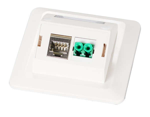 Naar omschrijving van ET-25092 - Multifunctional frame set with 1 and 2port adapter Keystone Format HDMI USB RJ45