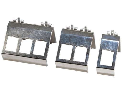Naar omschrijving van MP0051 - DIN-Rail adapter for 1x RJ45 keystone modules, metal