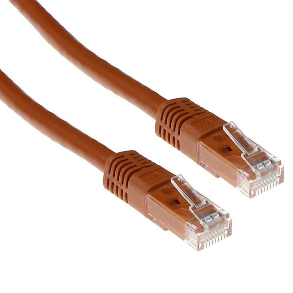 Naar omschrijving van ENU5BR020 - Cat5e UTP patchkabel bruin  2m