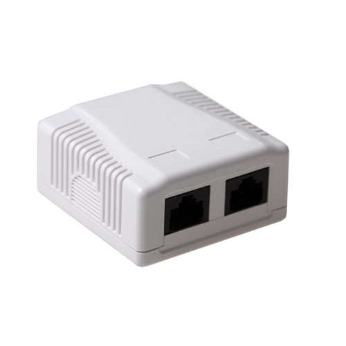 Naar omschrijving van FA5002 - CAT5E UTP Wandcontactdoos Opbouw LSA+ Low-Cost 2x RJ45