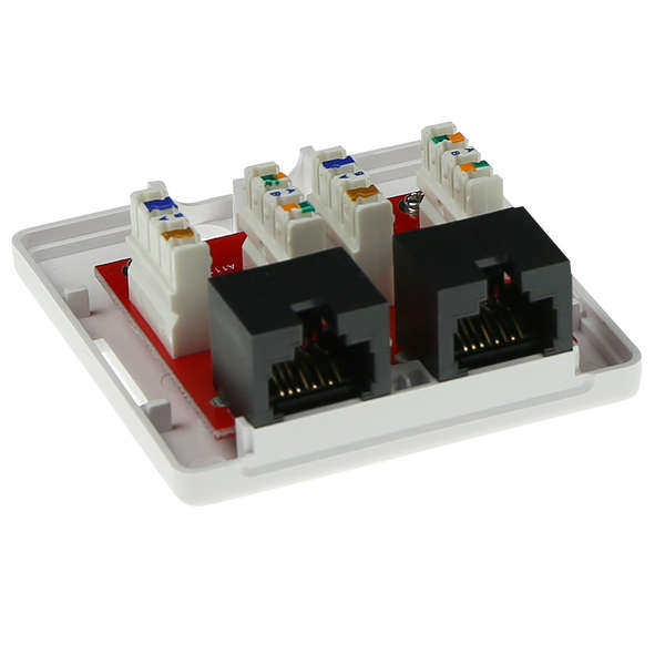 Naar omschrijving van FA6002 - Contactdoos UTP Opbouw 2x RJ45 jack