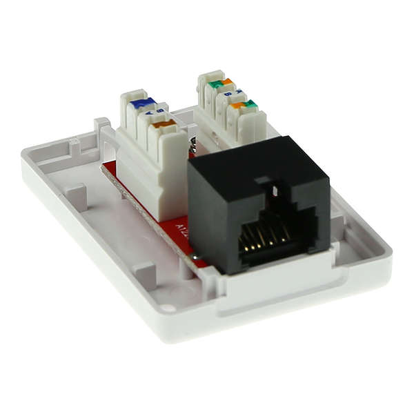 Naar omschrijving van FA6003 - CAT6 UTP Wandcontactdoos Opbouw LSA+ Low-Cost 1xRJ45