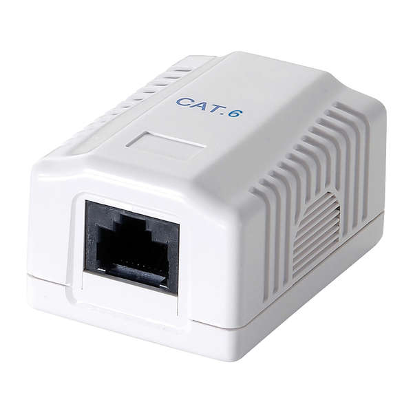 - CAT6 UTP Wandcontactdoos Opbouw LSA+ Low-Cost 1xRJ45 - FA6003 ( Contactdozen ) || Omschrijving: CAT6 UTP Wandcontactdoo