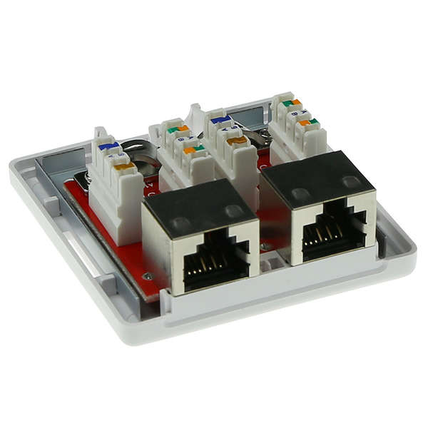 Naar omschrijving van FA6004 - Contactdoos STP Opbouw 2x RJ45 jack