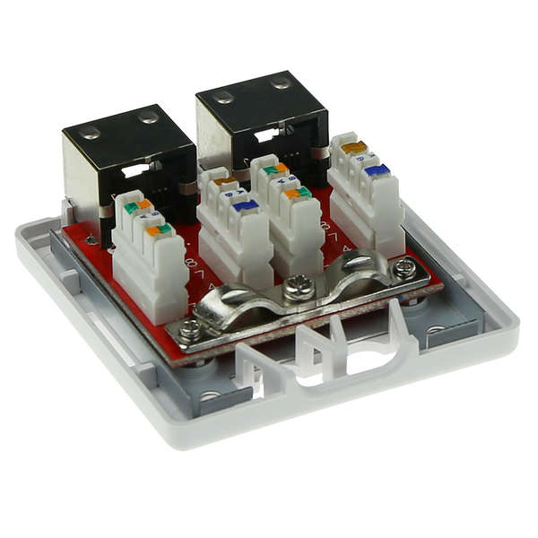 Naar omschrijving van FA6004 - Contactdoos STP Opbouw 2x RJ45 jack