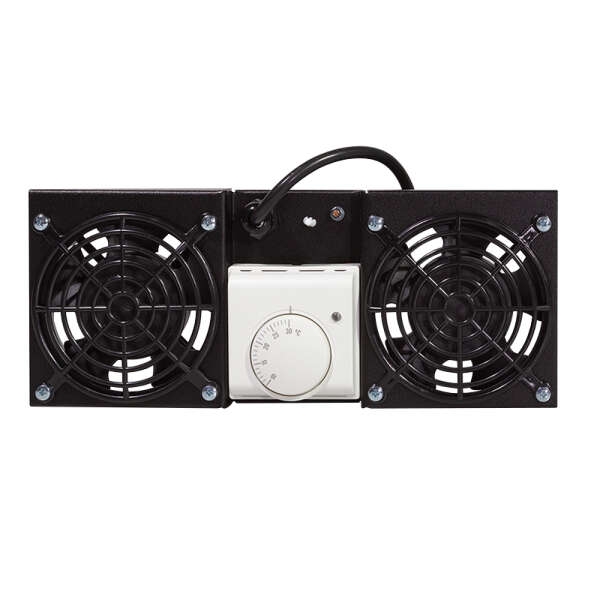Naar omschrijving van FAW102B - Fan unit for Canovate wall mounted cabinet, 2 fans, black