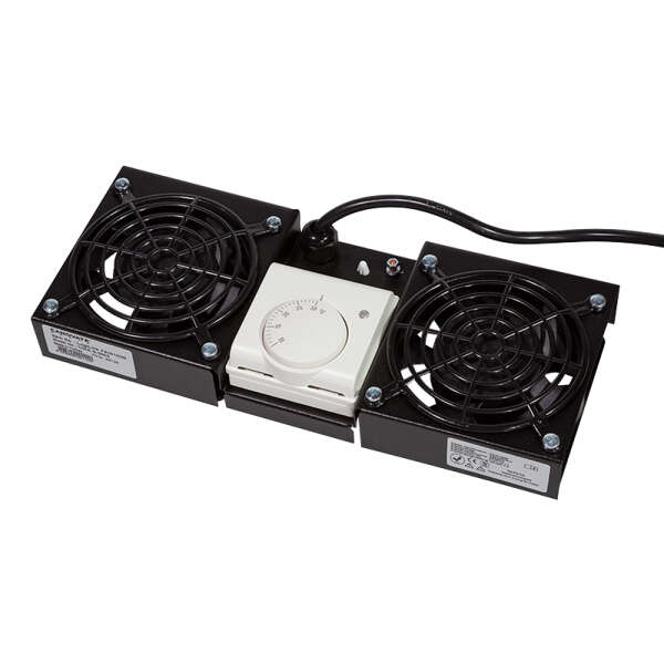 Naar omschrijving van FAW102B - Fan unit for Canovate wall mounted cabinet, 2 fans, black