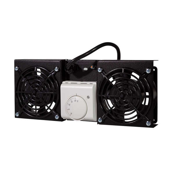 Naar omschrijving van FAW102B - Fan unit for Canovate wall mounted cabinet, 2 fans, black
